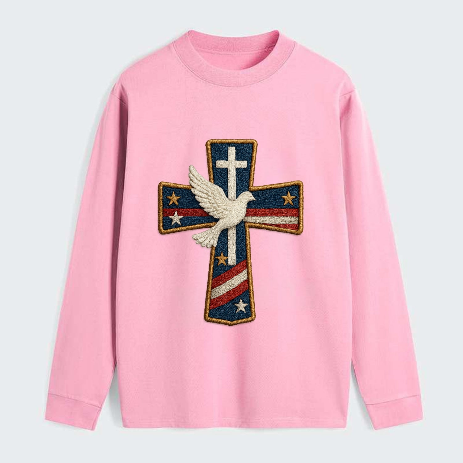 Dove and Cross  - Classic Long Sleeve Shirt - Pink