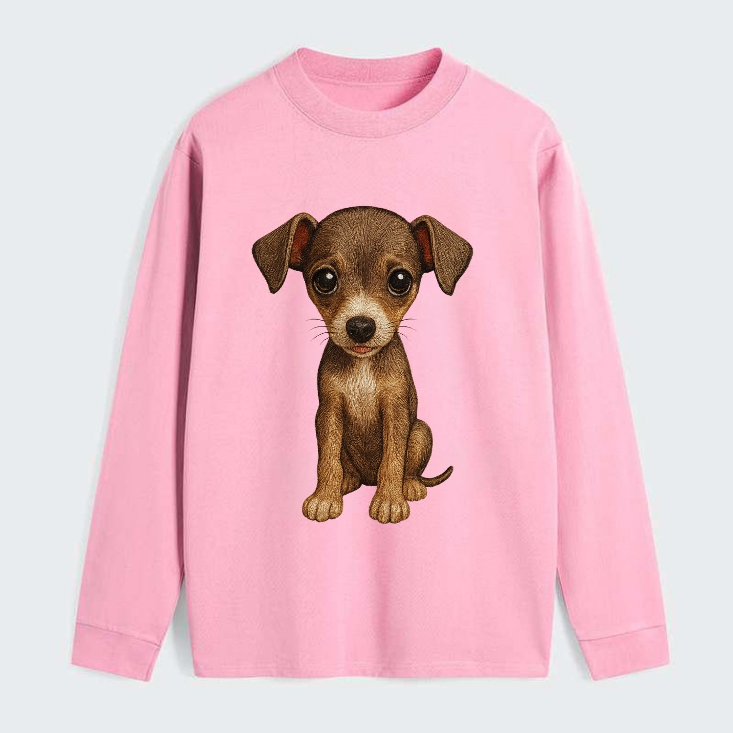 Baby Italian Greyhound Puppy - sleek tiny body, long legs, gentle eyes, - Classic Long Sleeve Shirt - Pink
