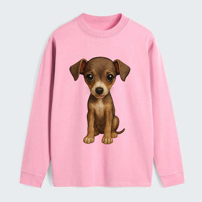 Baby Italian Greyhound Puppy - sleek tiny body, long legs, gentle eyes, - Classic Long Sleeve Shirt - Pink