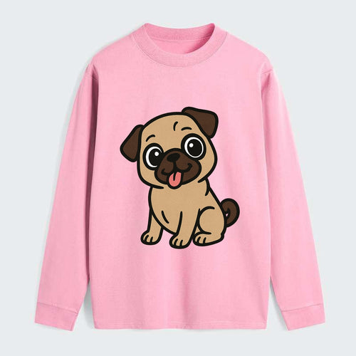 Pug - Tilted head with tongue out - Classic Long Sleeve Shirt