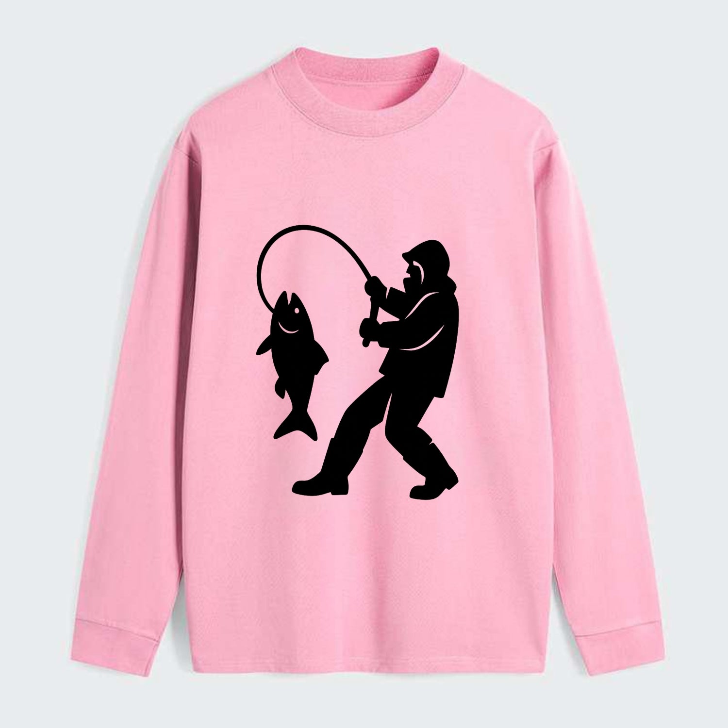 Alaskan fisherman hauling catch - Classic Long Sleeve Shirt - Pink