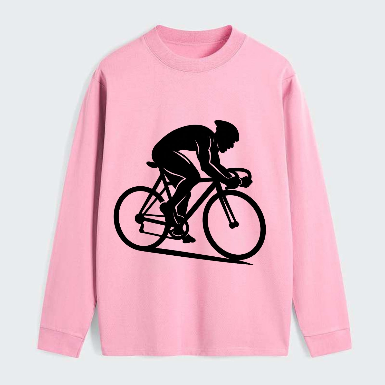 Sprint cyclist racing stance - Classic Long Sleeve Shirt - Pink