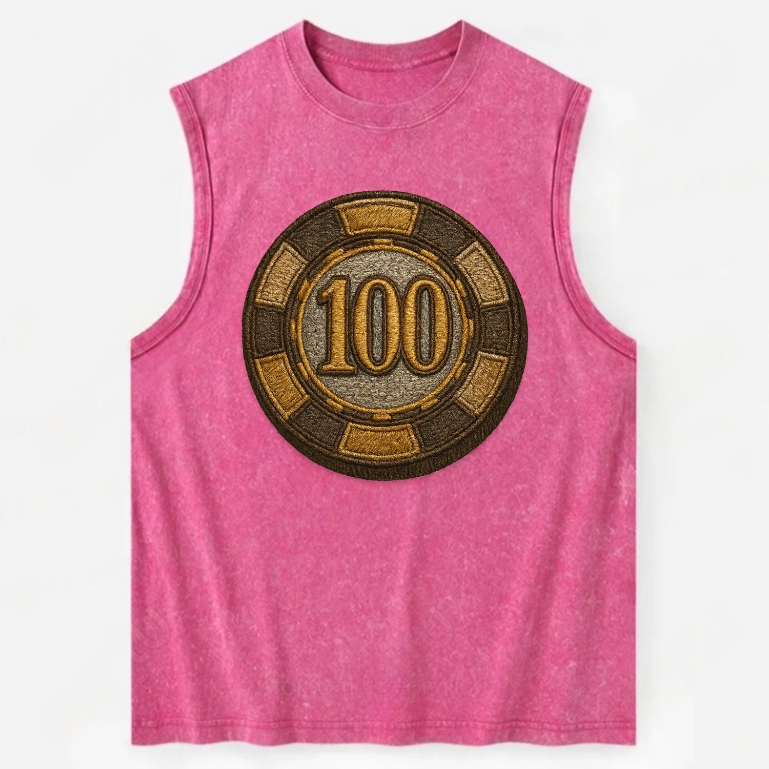 Poker Chip  - Vintage Washed Tank - Pink