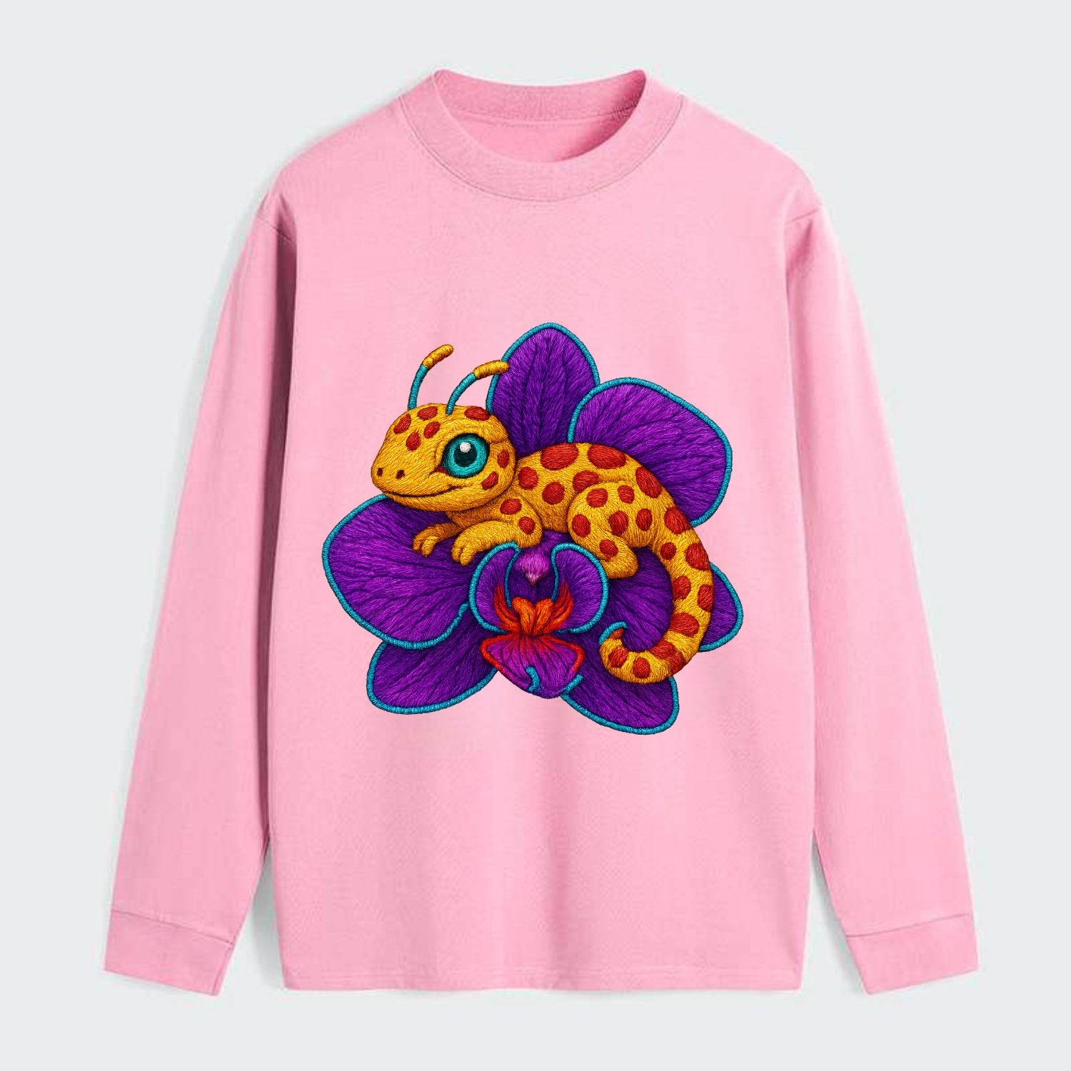 Leopard Orchid - Classic Long Sleeve Shirt - Pink