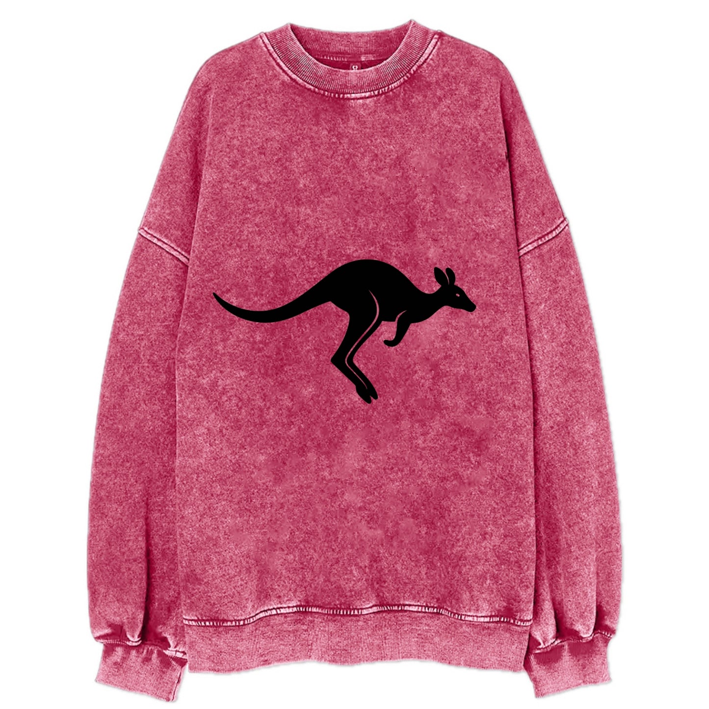 Kangaroo leaping across outback - Vintage Sweatshirt - Pink