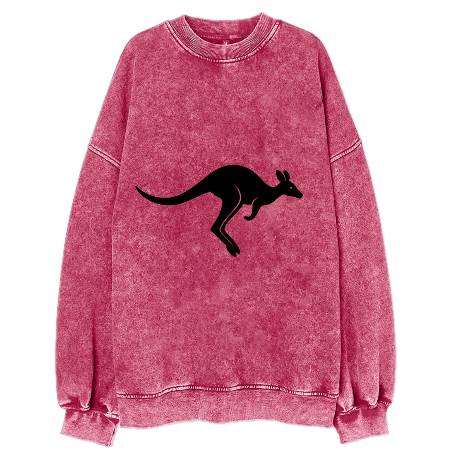 Kangaroo leaping across outback - Vintage Sweatshirt - Pink