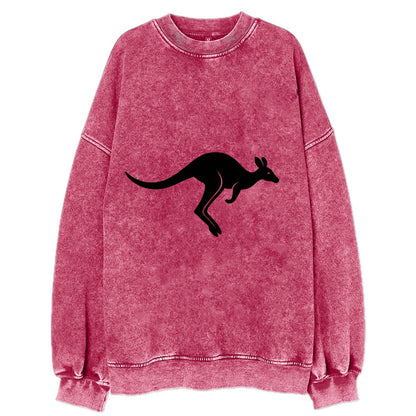 Kangaroo leaping across outback - Vintage Sweatshirt - Pink
