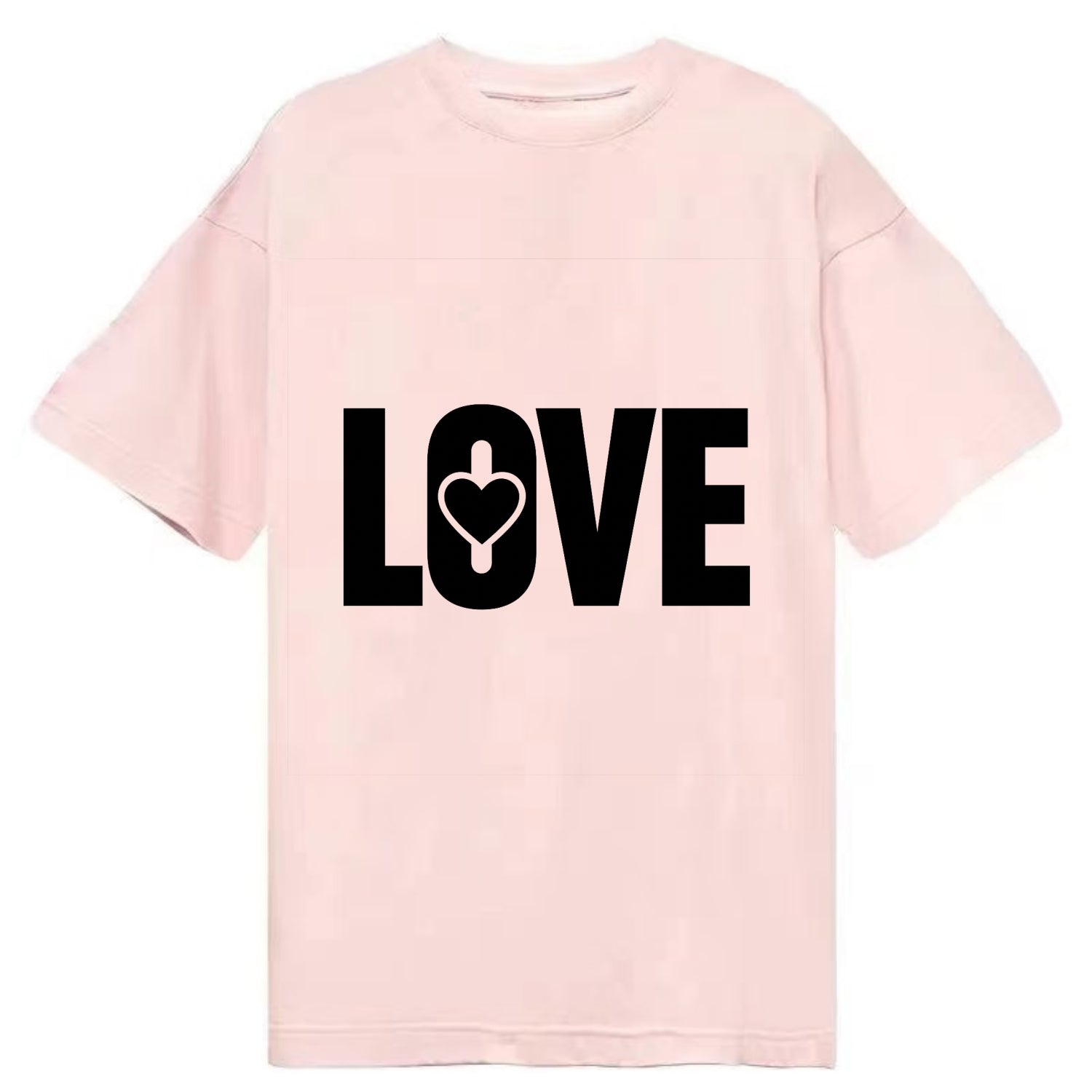 Bold typography design - "LOVE" - universal connection, heart centered - Classic T-shirt - Pink