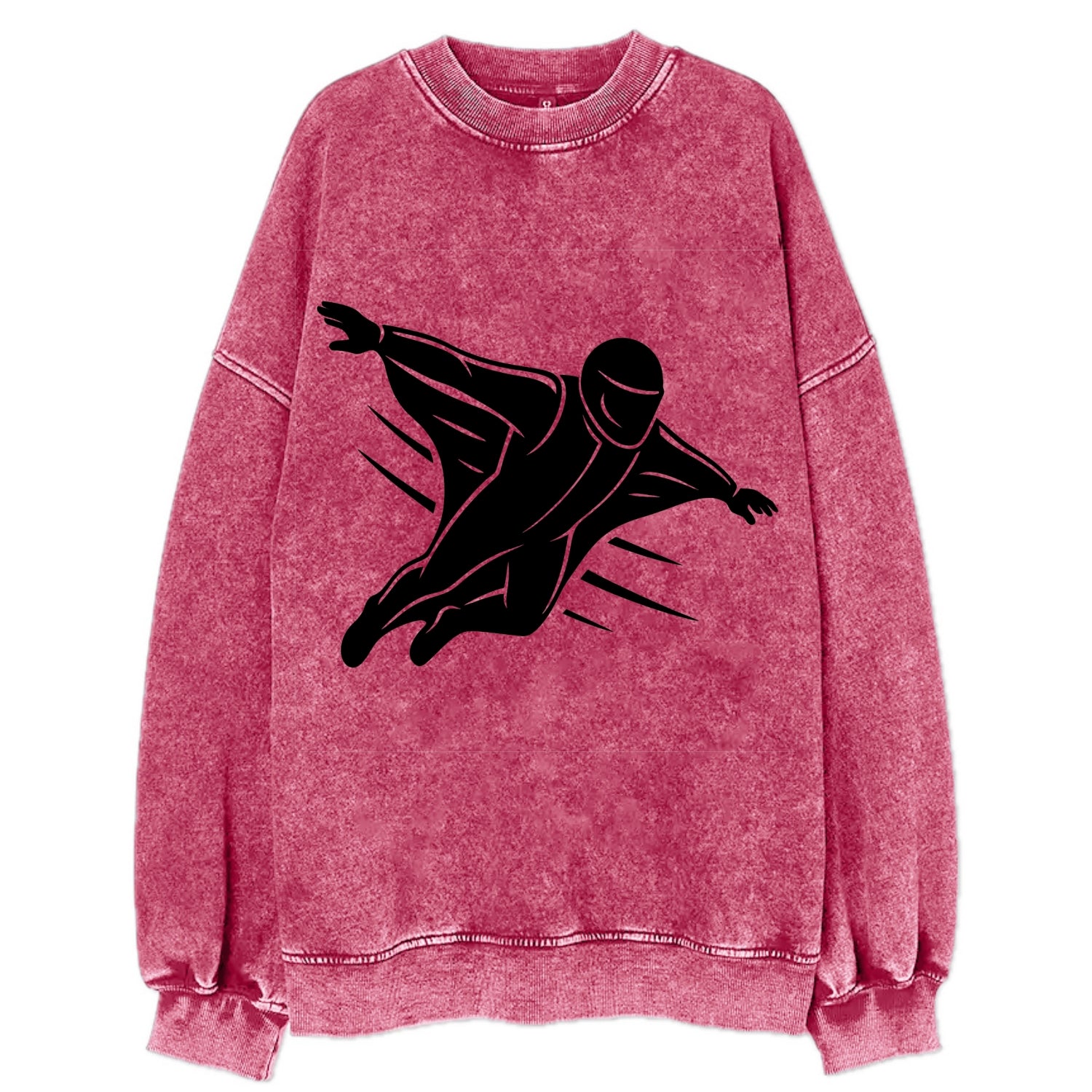Wingsuit flyer gliding - Vintage Sweatshirt - Pink