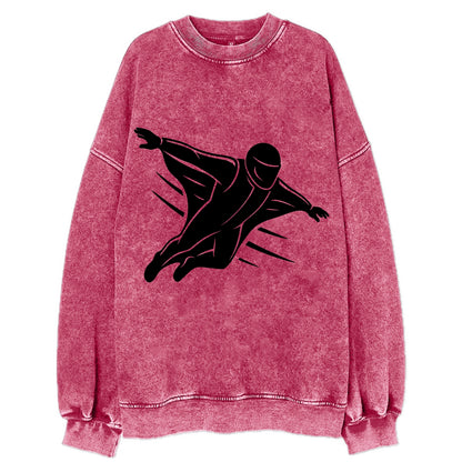 Wingsuit flyer gliding - Vintage Sweatshirt - Pink
