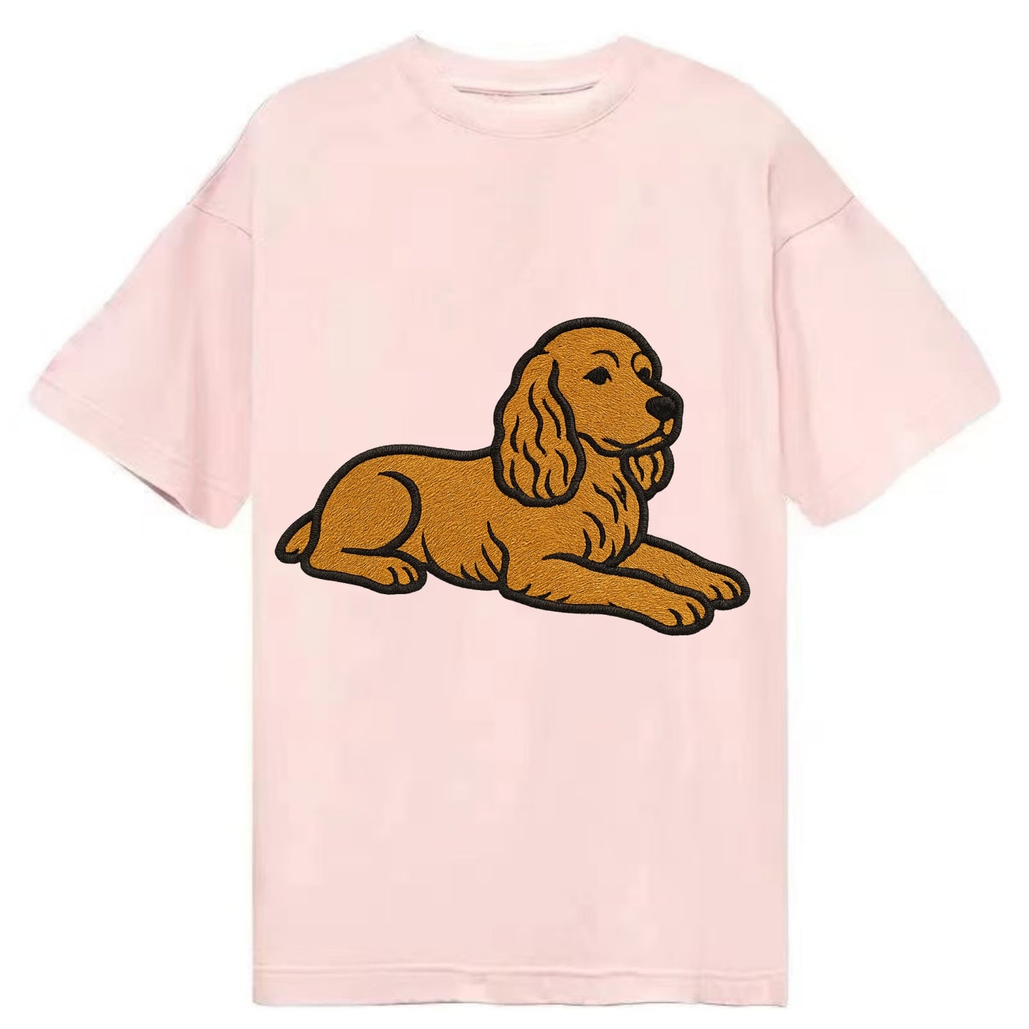 Cocker Spaniel - Golden colored relaxed Classic T-shirt - Pink