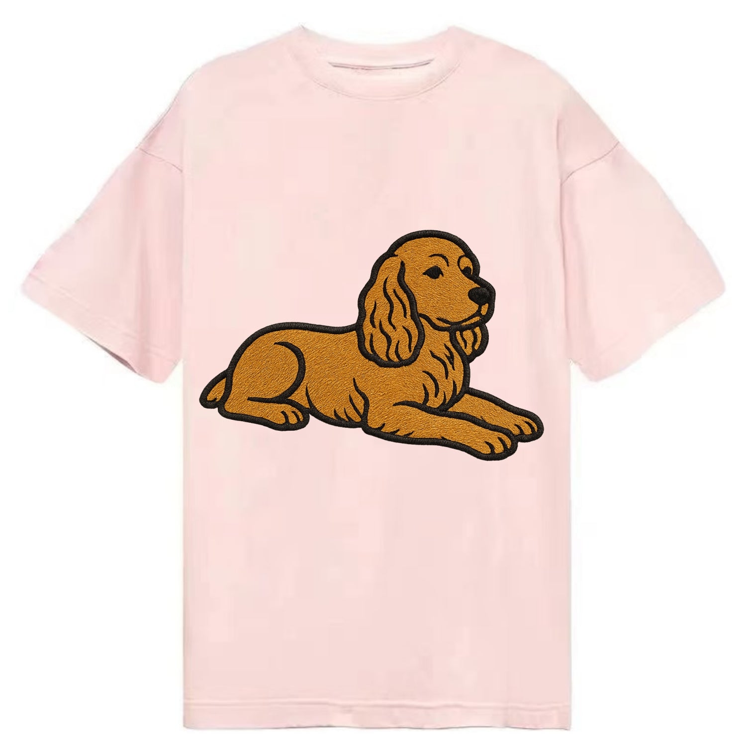 Cocker Spaniel - Golden colored relaxed Classic T-shirt - Pink