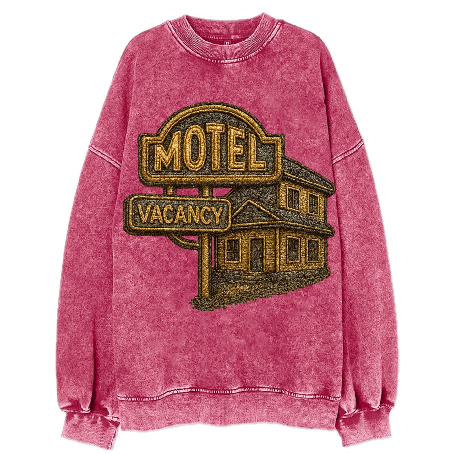 Motel Sign  - Vintage Sweatshirt - Pink