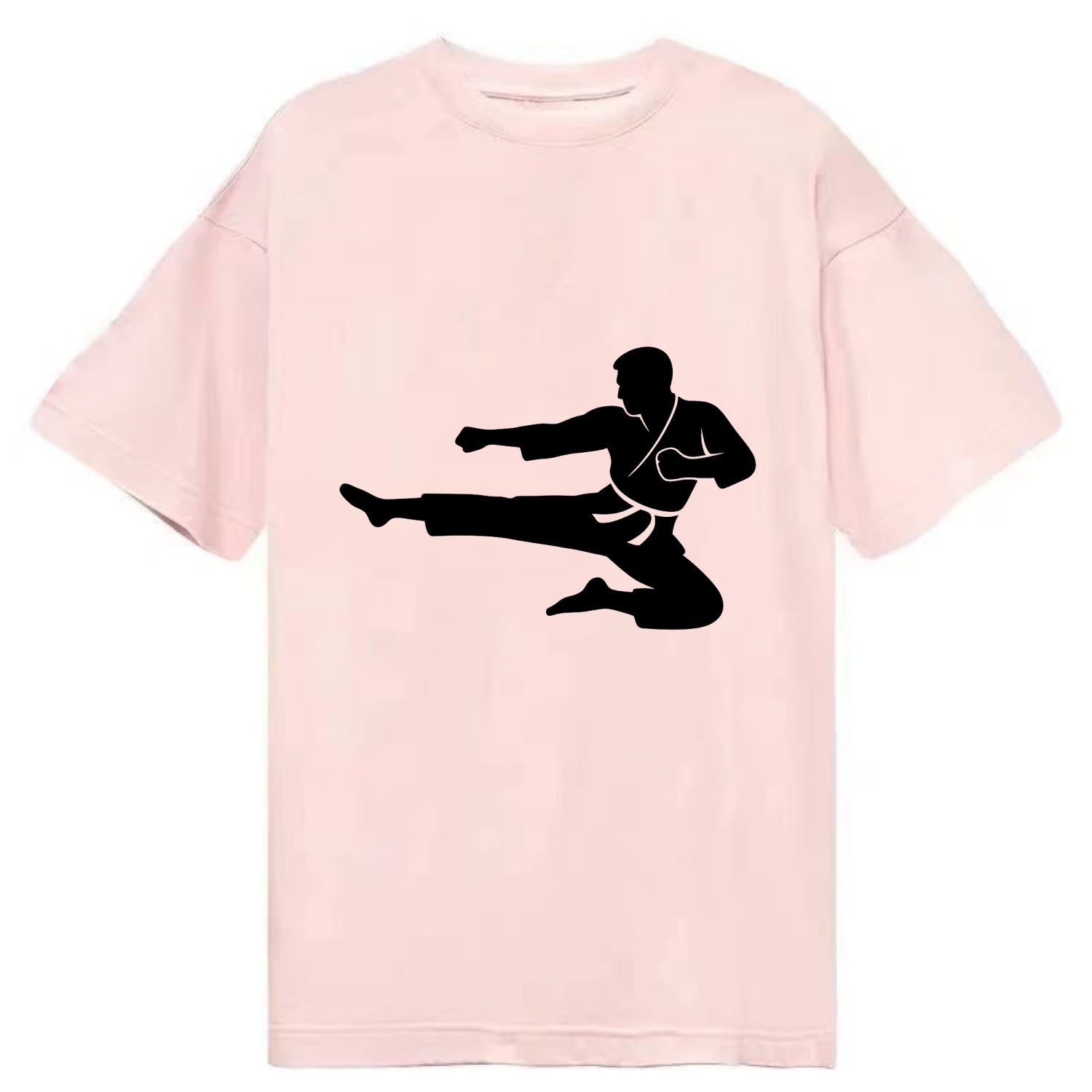 Martial artist flying kick - Classic T-shirt - Pink