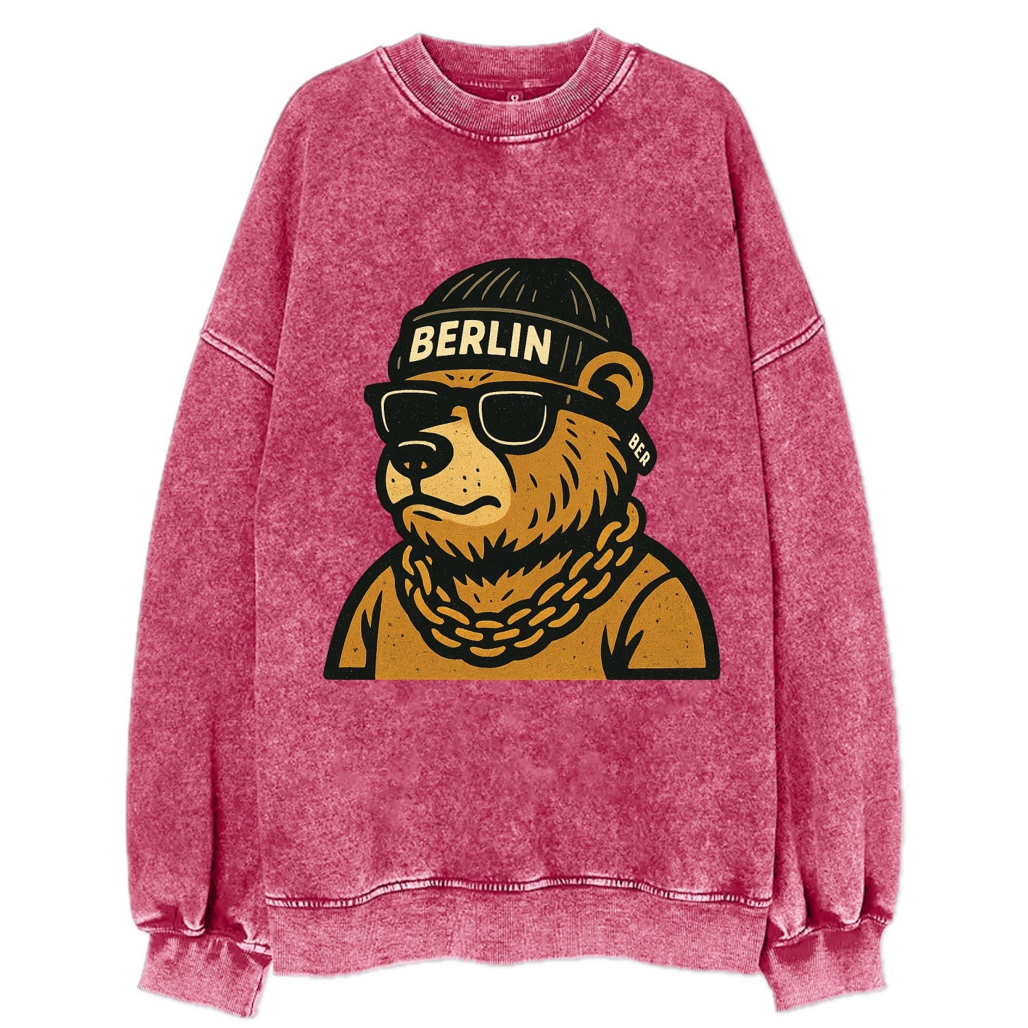 Berlin Bear - Vintage Sweatshirt - Pink