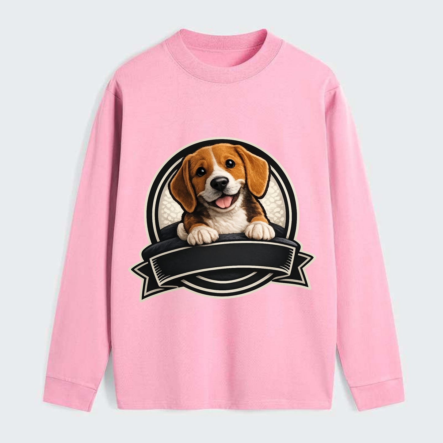 Paws Up Beagle - Classic Long Sleeve Shirt - Pink