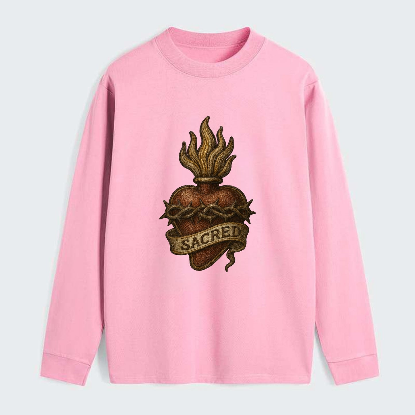 Sacred Heart  - Classic Long Sleeve Shirt - Pink