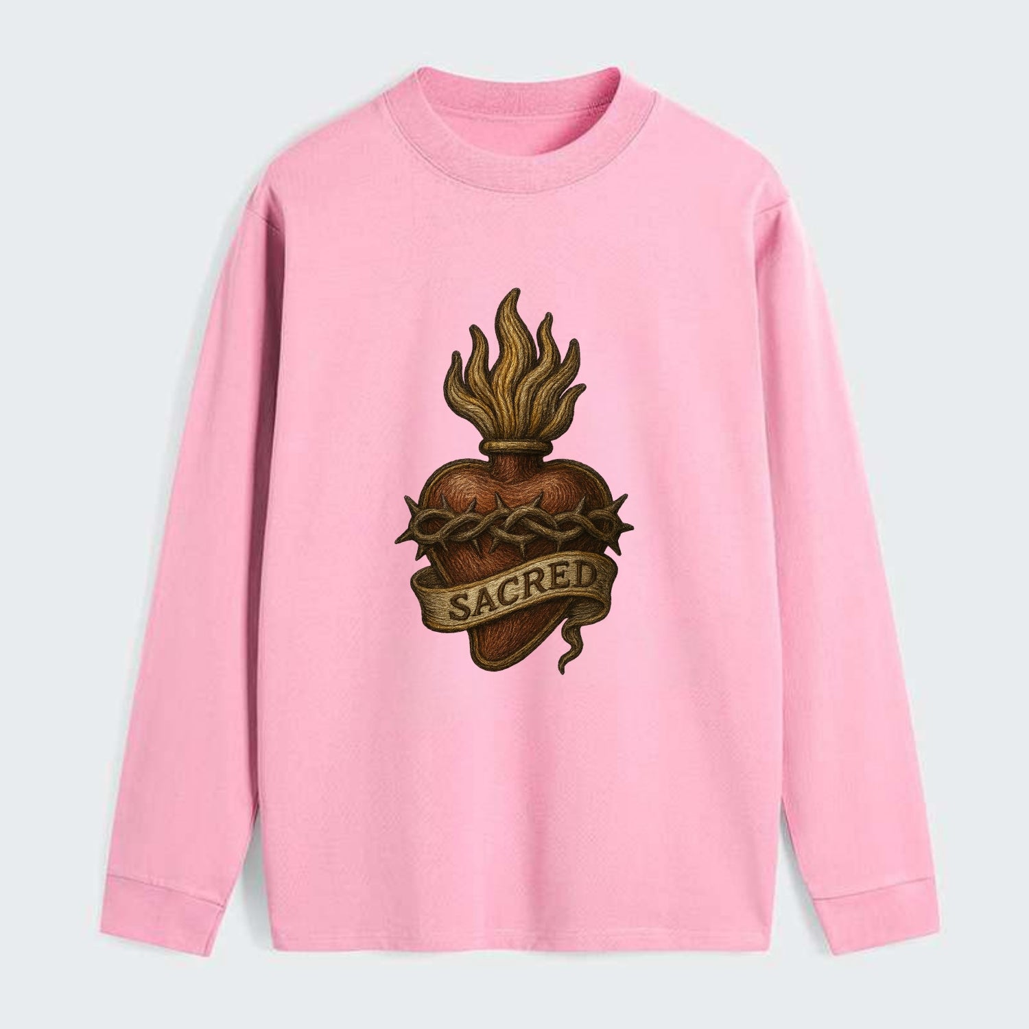 Sacred Heart  - Classic Long Sleeve Shirt - Pink