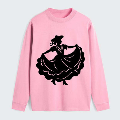 Mexican folk dancer twirling skirt - Classic Long Sleeve Shirt - Pink