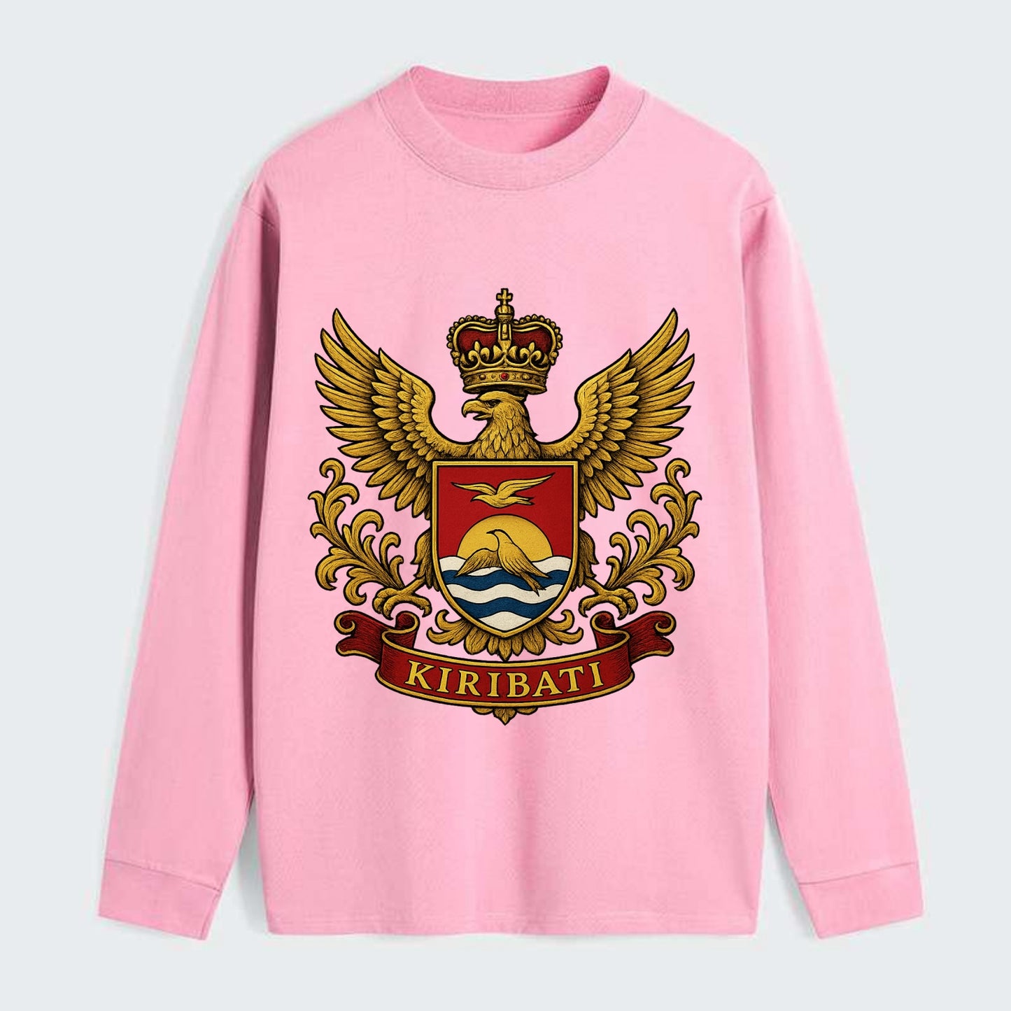 Kiribati Heritage Badge - Classic Long Sleeve Shirt - Pink