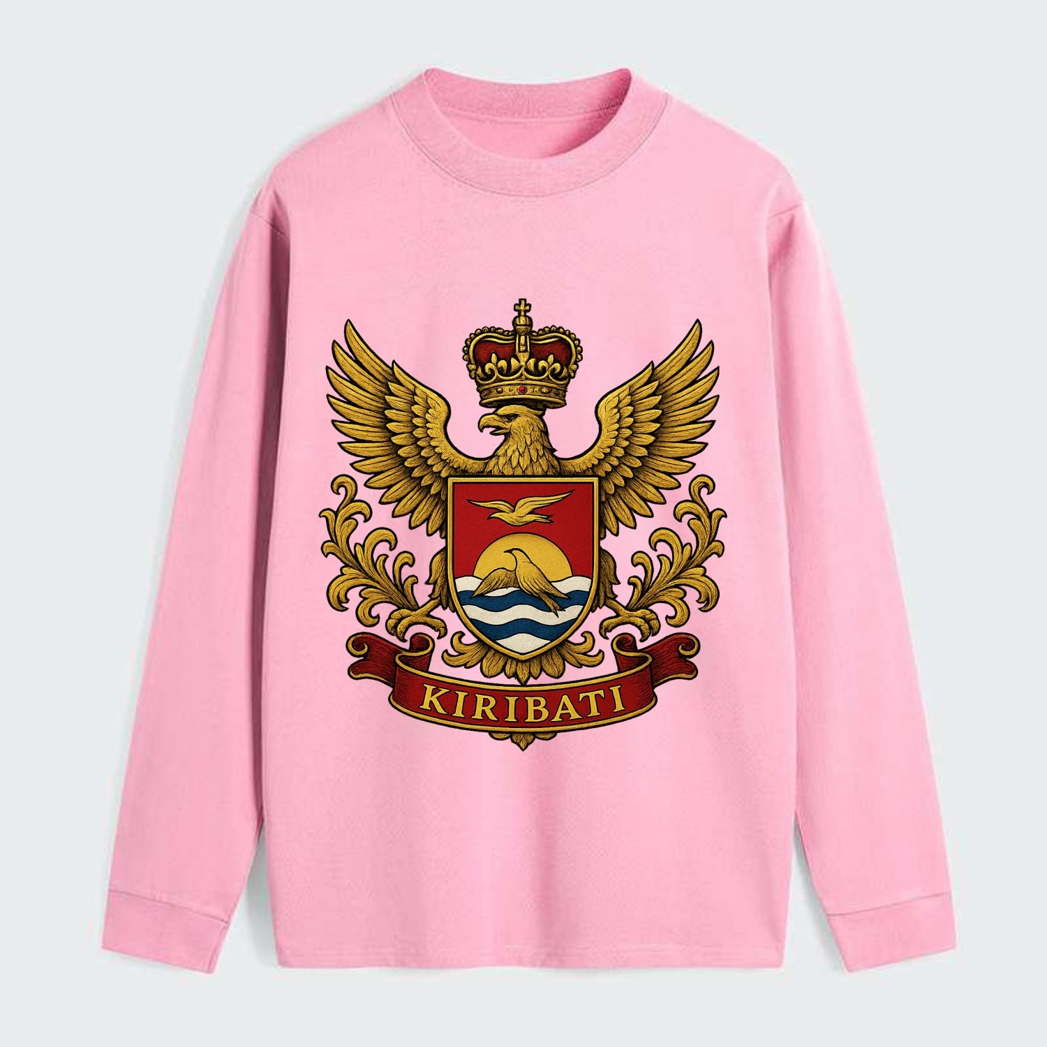 Kiribati Heritage Badge - Classic Long Sleeve Shirt - Pink