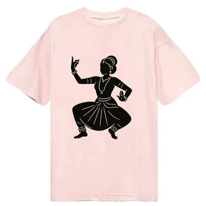 Bharatanatyam classical Indian pose - Classic T-shirt - Pink