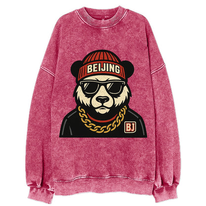 Beijing Panda - Vintage Sweatshirt - Pink