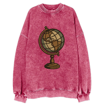 Globe  - Vintage Sweatshirt - Pink