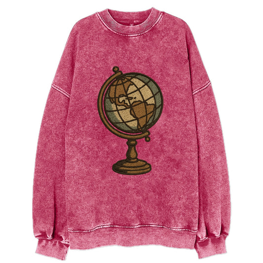 Globe  - Vintage Sweatshirt - Pink