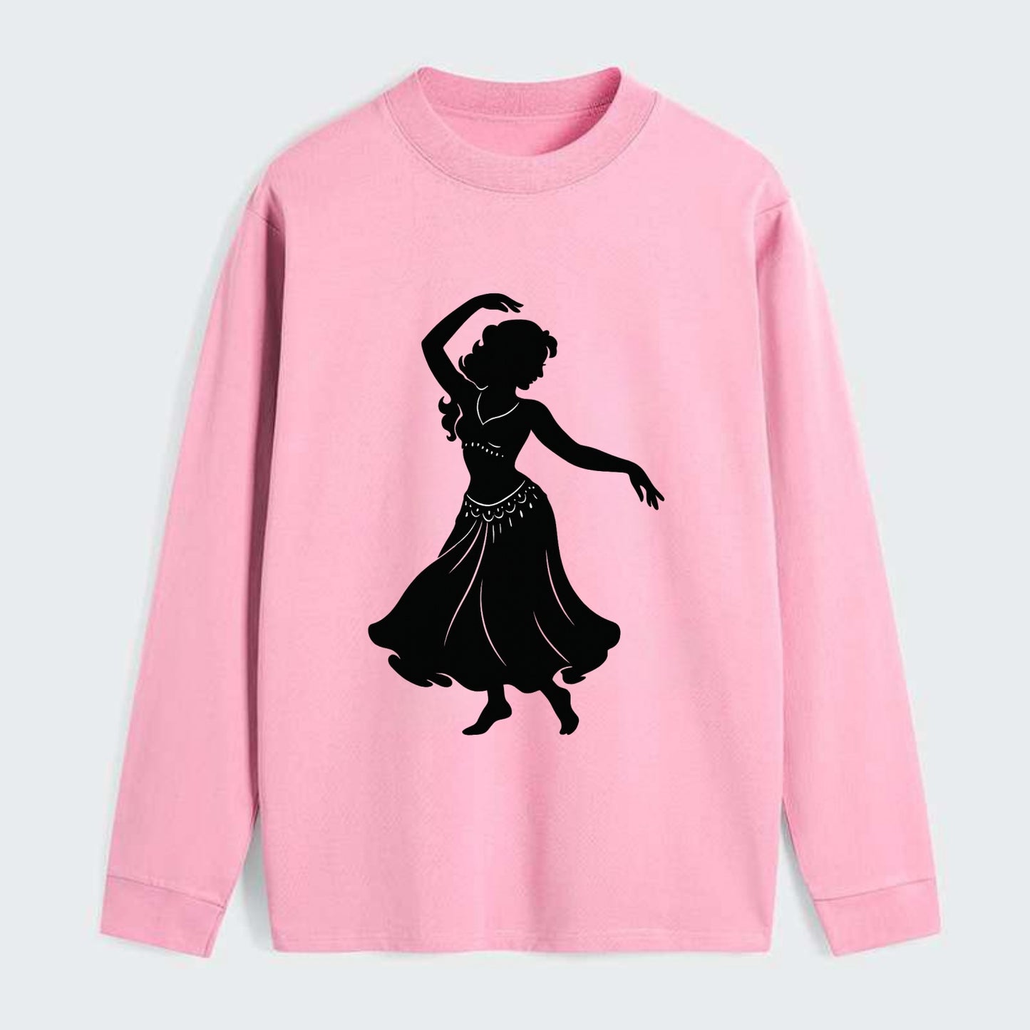 Belly dancer graceful gesture - Classic Long Sleeve Shirt - Pink