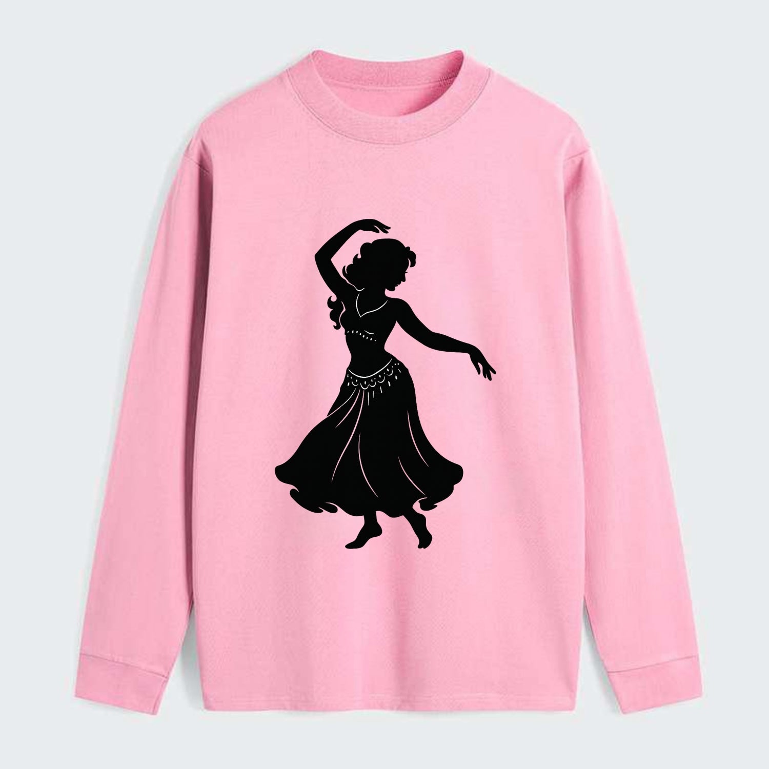 Belly dancer graceful gesture - Classic Long Sleeve Shirt - Pink