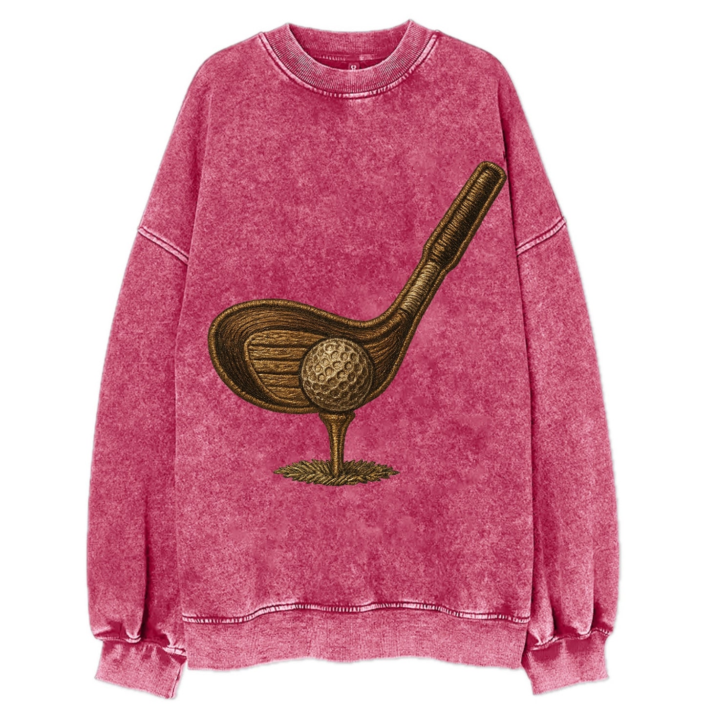 Golf Club and Ball  - Vintage Sweatshirt - Pink