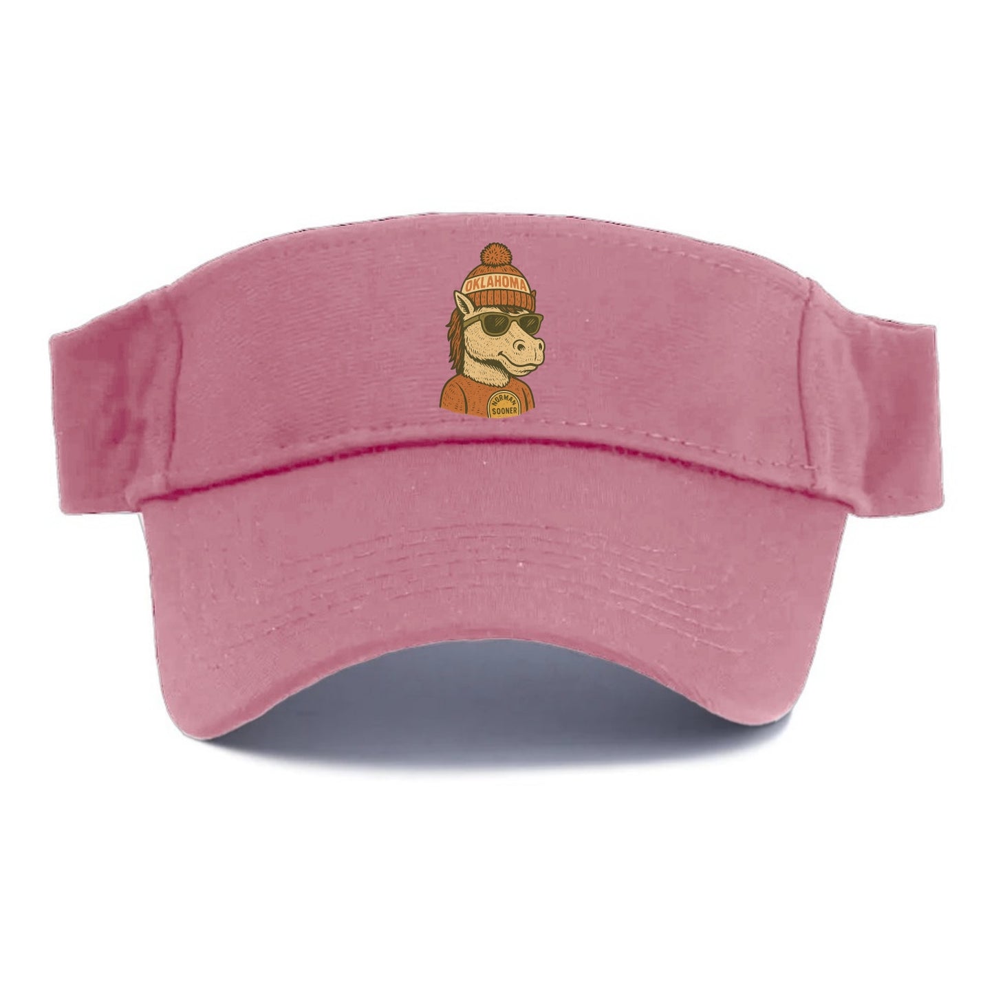 Norman Sooner Horse wearing Oklahoma bea - Visor - Pink