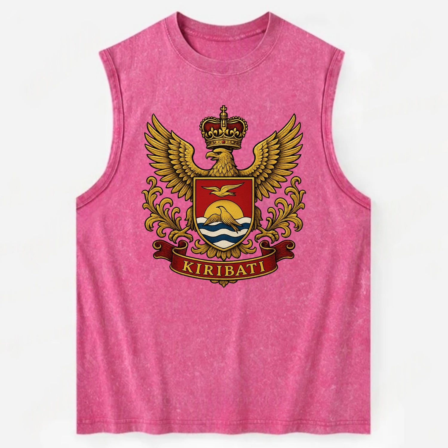 Kiribati Heritage Badge  - Vintage Washed Tank - Pink