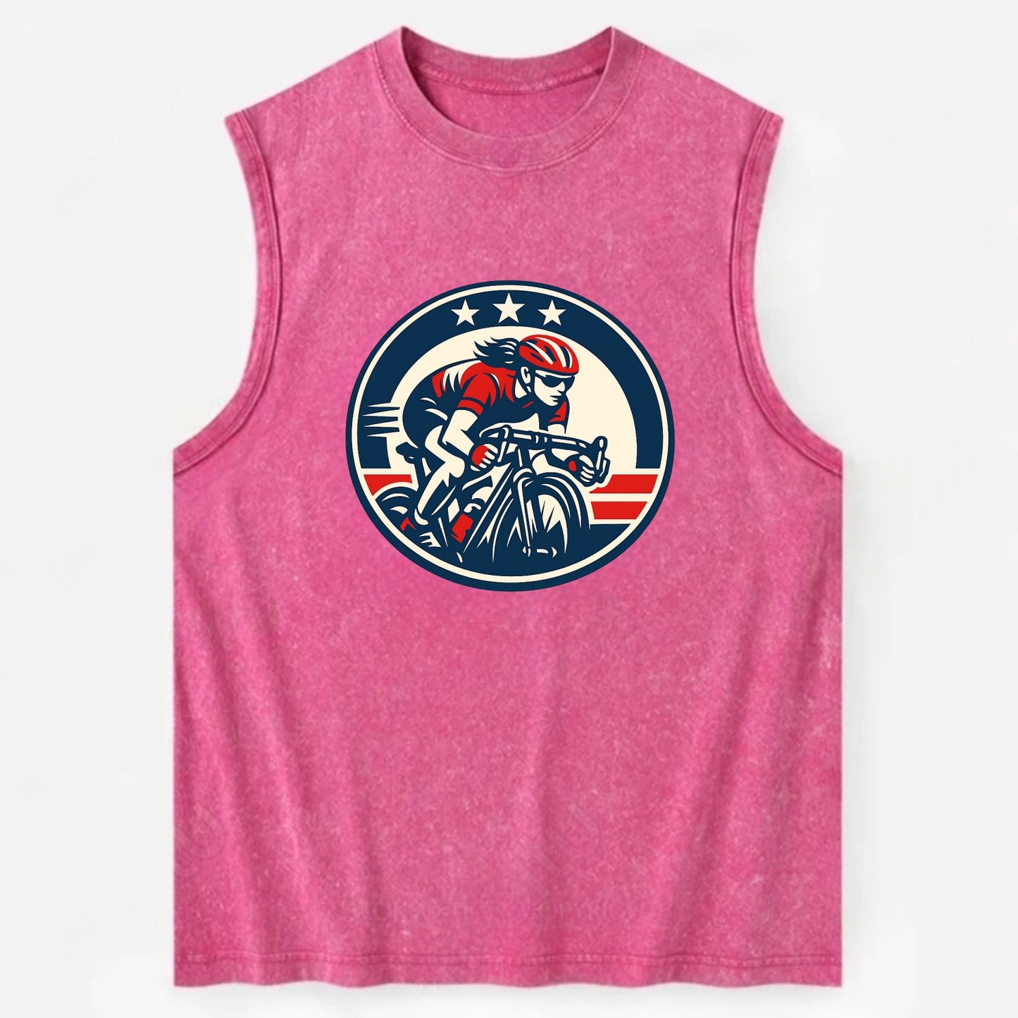 Speed Queen Emblem - Vintage Washed Tank - Pink