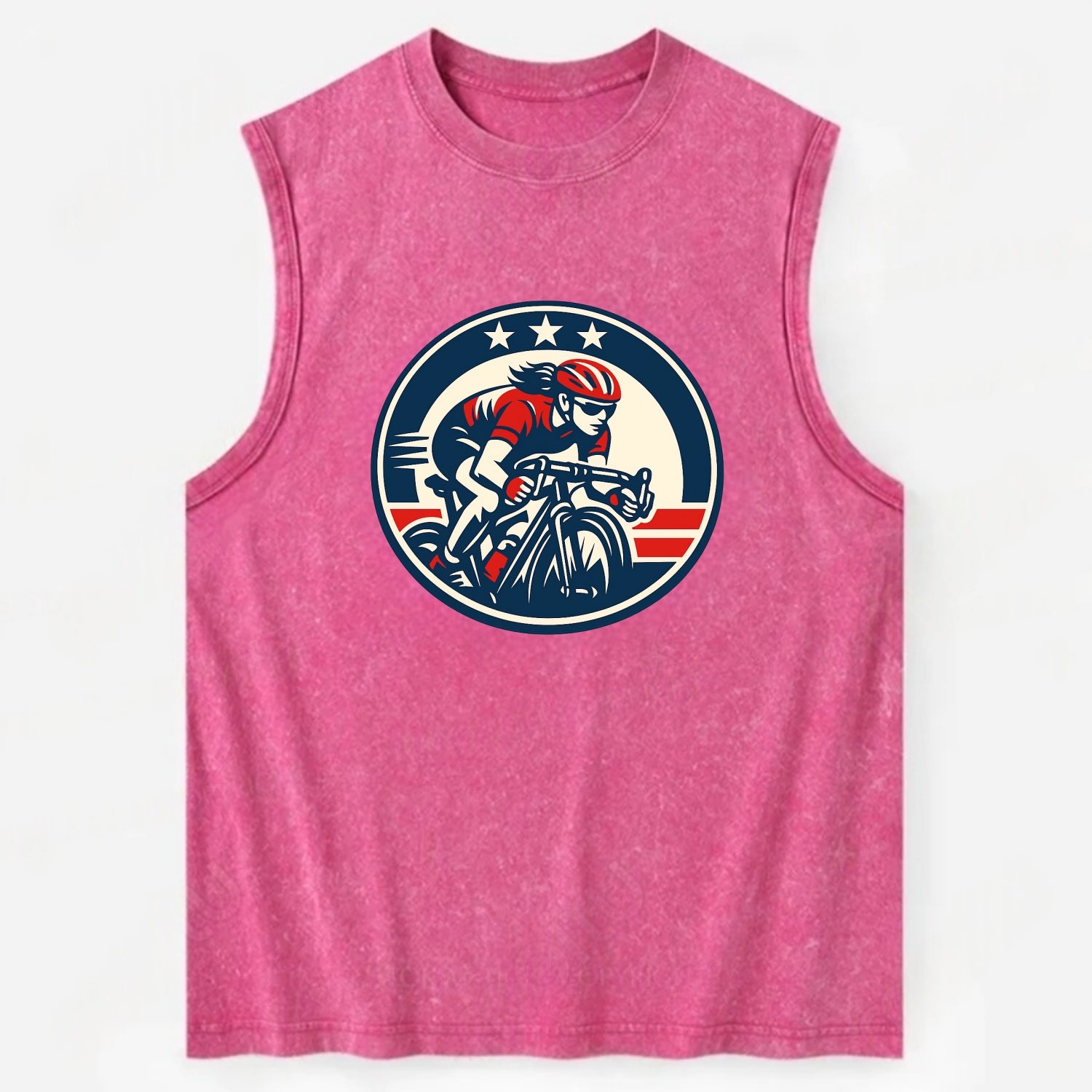 Speed Queen Emblem - Vintage Washed Tank - Pink