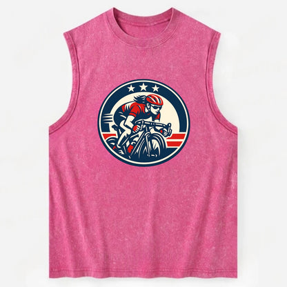 Speed Queen Emblem - Vintage Washed Tank - Pink