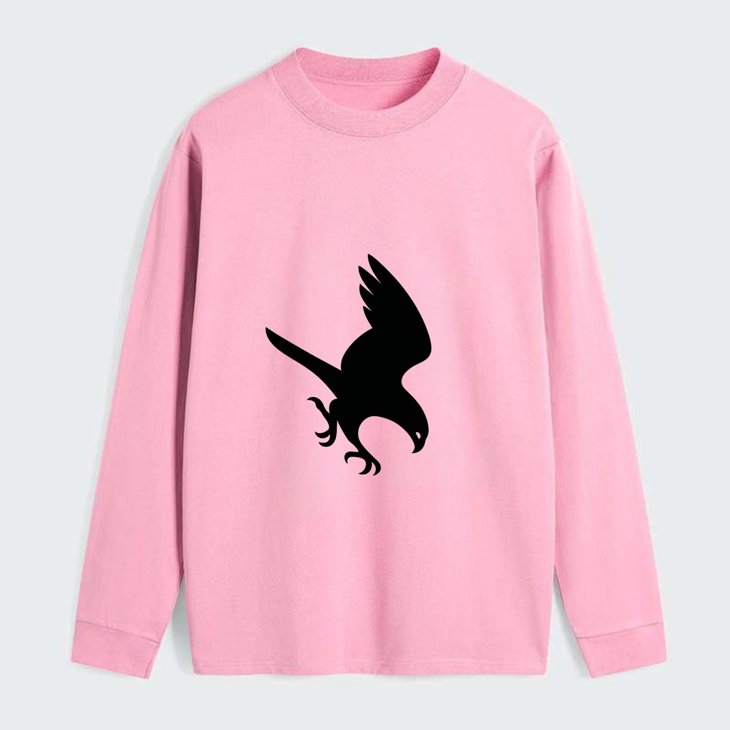 Hawk diving for prey - Classic Long Sleeve Shirt - Pink
