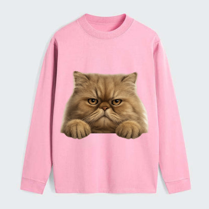 Persian Cat  - Classic Long Sleeve Shirt - Pink
