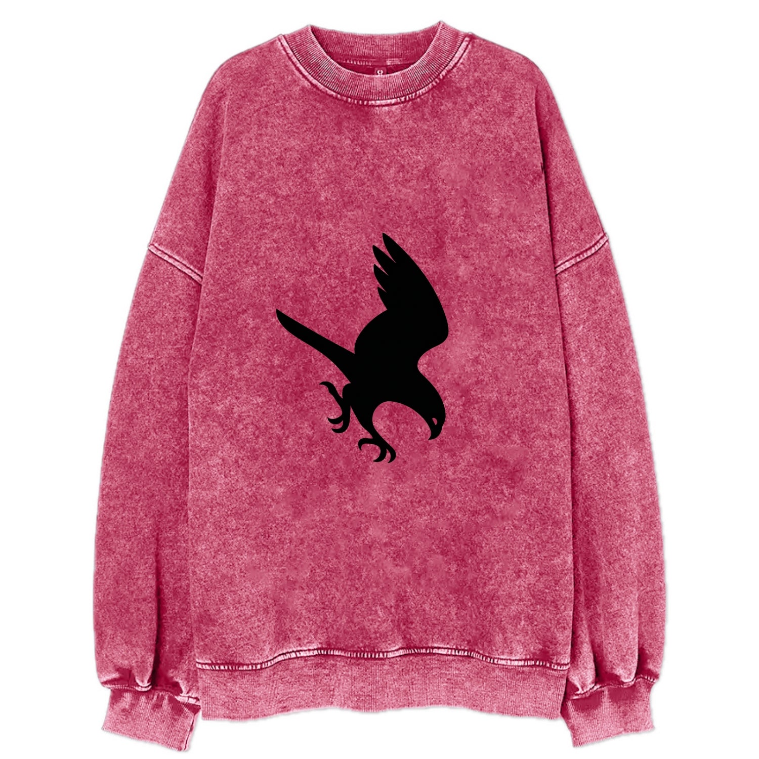 Hawk diving for prey - Vintage Sweatshirt - Pink