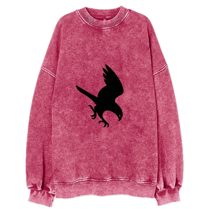 Hawk diving for prey - Vintage Sweatshirt - Pink