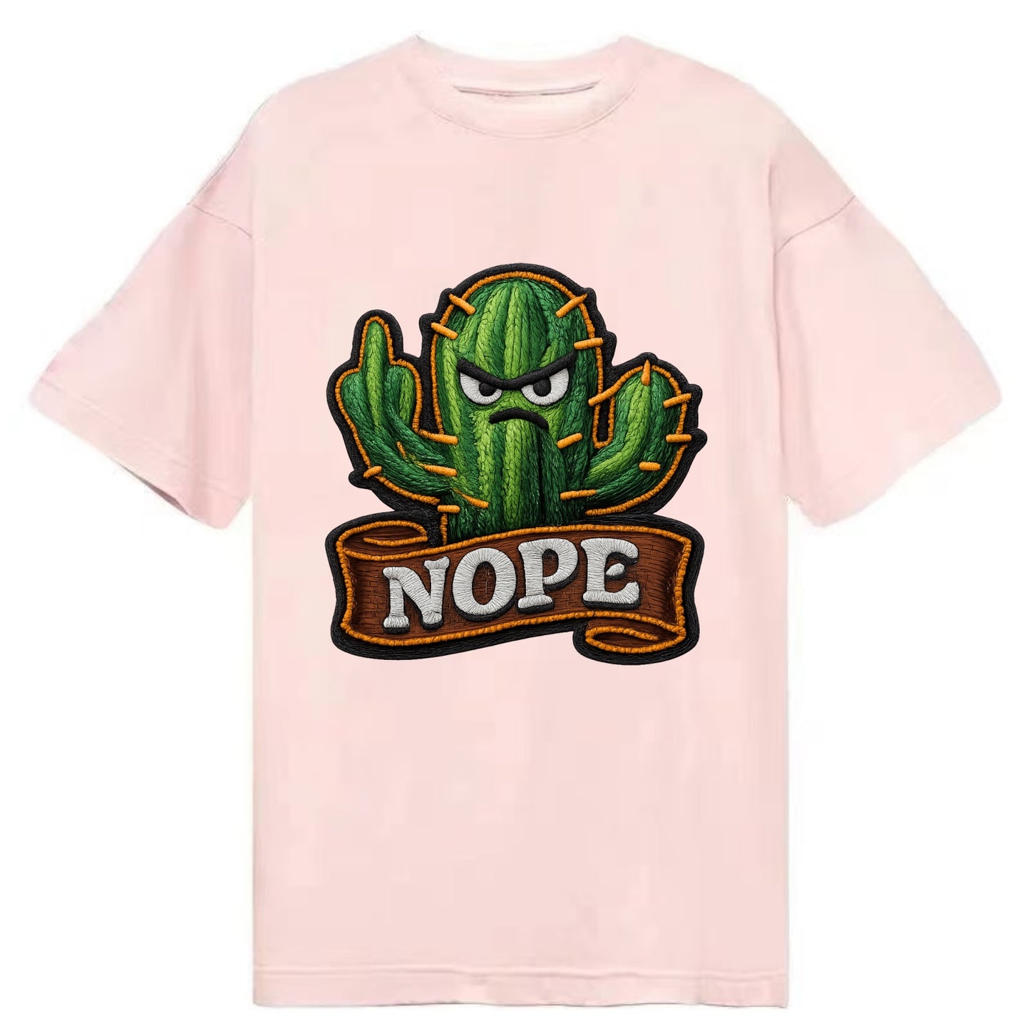 NOPE CACTUS - cactus with attitude in green , prickly personality - Classic T-shirt - Pink