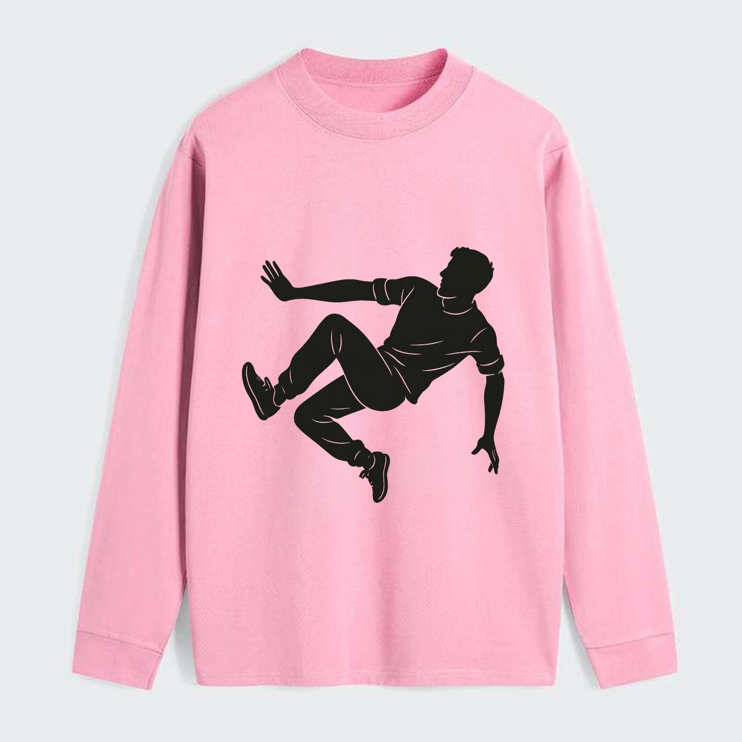 Parkour athlete wall run - Classic Long Sleeve Shirt - Pink