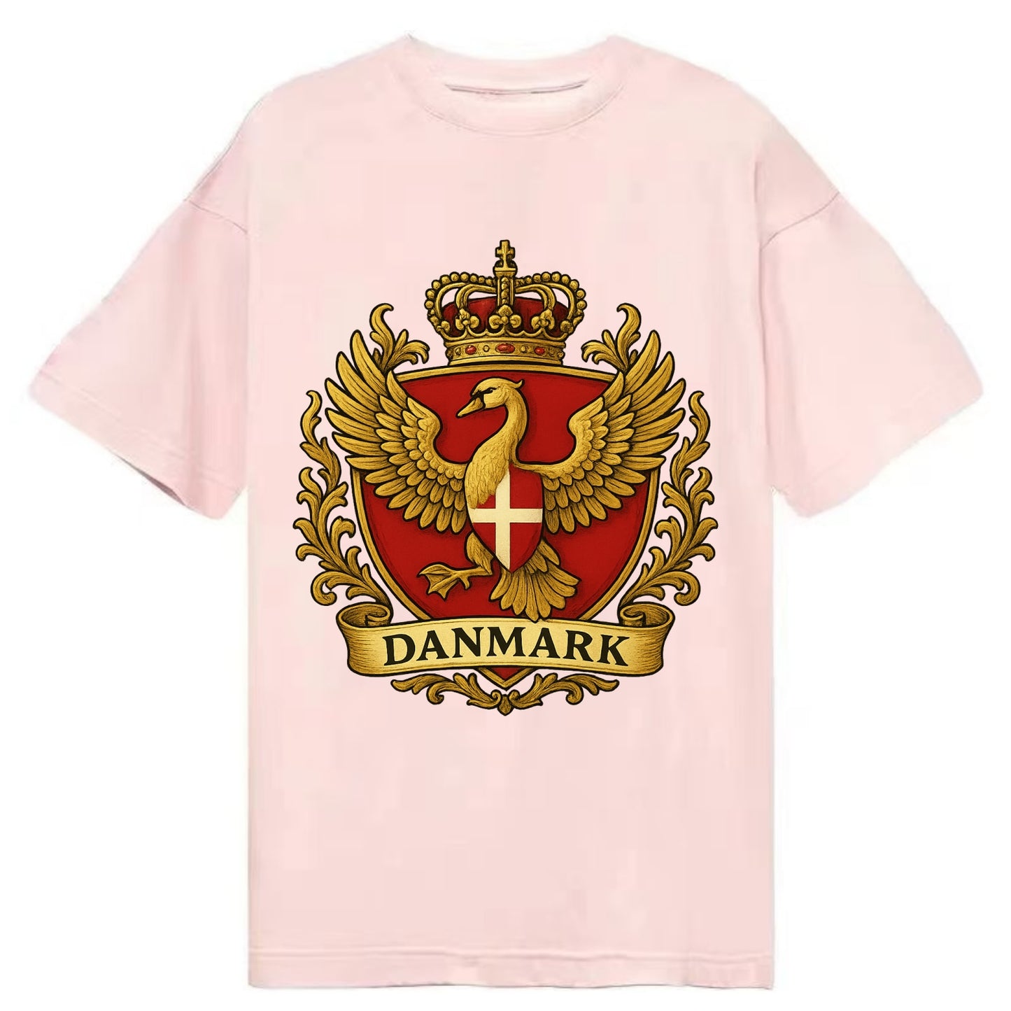 Denmark Heritage Badge  - Classic T-shirt - Pink