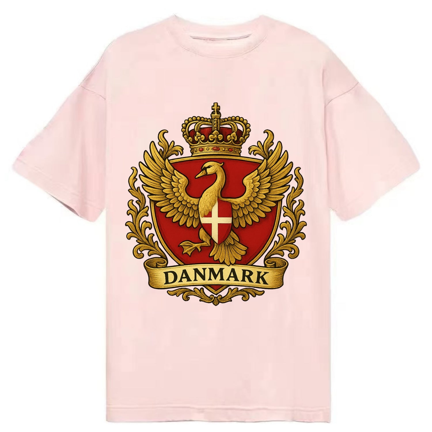 Denmark Heritage Badge  - Classic T-shirt - Pink
