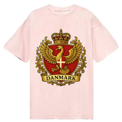 Denmark Heritage Badge  - Classic T-shirt - Pink