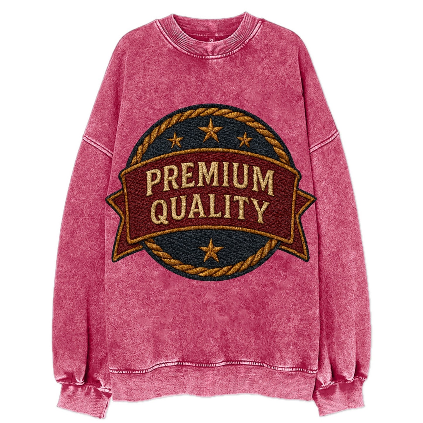 Premium Quality Badge  - Vintage Sweatshirt - Pink