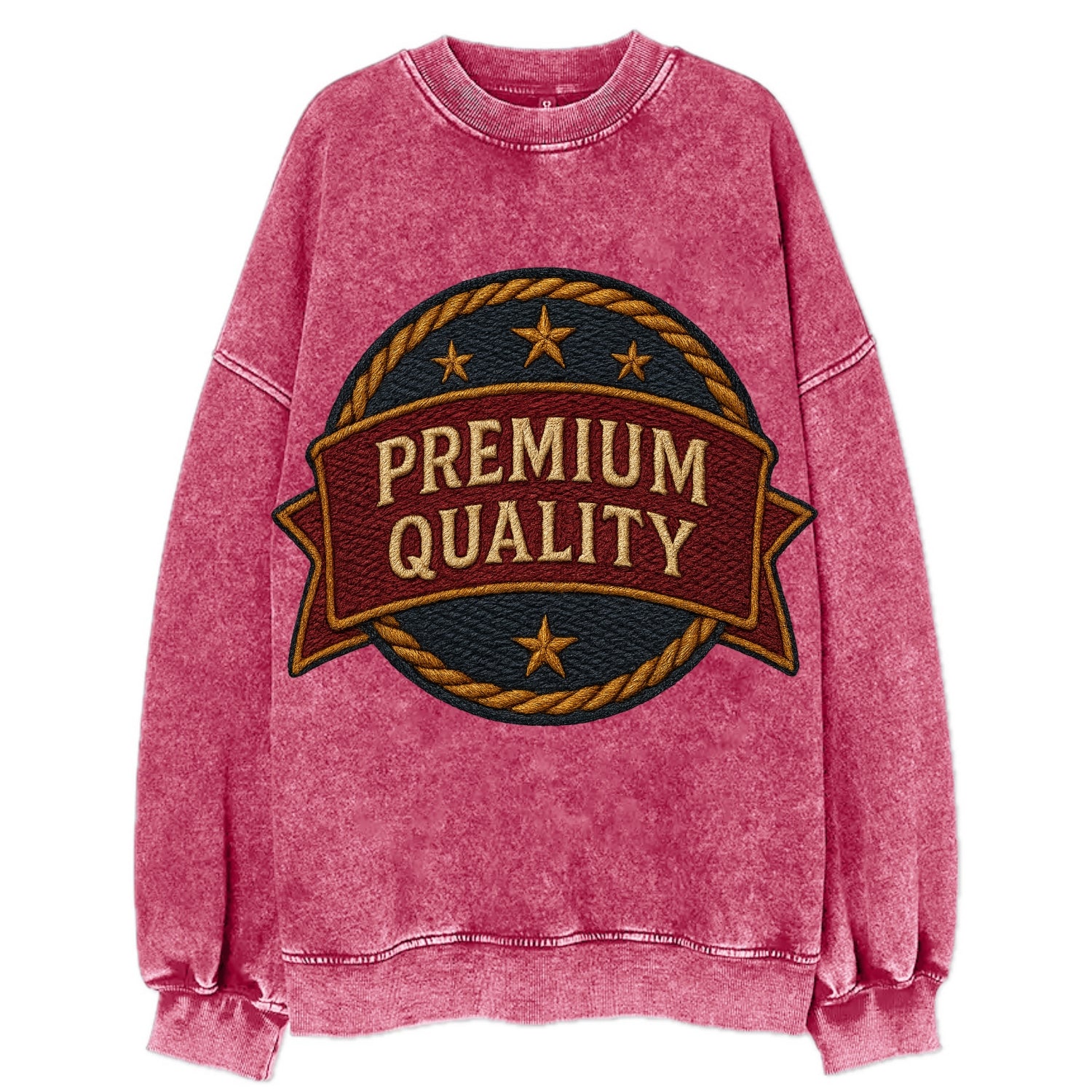 Premium Quality Badge  - Vintage Sweatshirt - Pink
