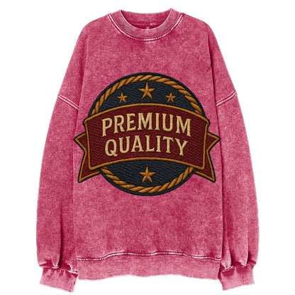 Premium Quality Badge  - Vintage Sweatshirt - Pink