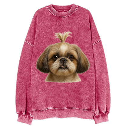Shih Tzu  - Vintage Sweatshirt - Pink